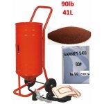 Equipement express sicoba - sableuse a�rogommeuse mobile sur roulettes 56, 70l 90lb 41kg + sac 20kg d'abrasif ...