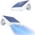 Lampe solaire exterieur, [2 pices] lampe solaire exterieur detecteur de mouvement, 360 spot solaire ...