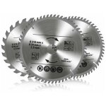Erhope - lot de 3 lames de scie circulaire carbure de tungstène, 24t 48t 60t tct sah pour bois métal ... Erhope - lot de 3 lames de scie circulaire carbure de tungstène, 24t 48t 60t tct sah pour bois métal ...