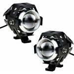 Candyse 2pcs 125w phare de moto extra led phare antibrouillard projecteur de moto 1200lm u5 tanche moto ...