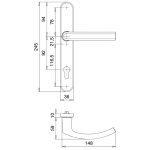 Erich dieckmann - poign�e porte v1 / 2 - grt. . kronos. 8mm. 92. pz. f12 2005 / 235. f12