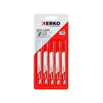 Erko - lames de scies sauteuses m�taux et inox, 50 mm 21 dents / pouce, carte de 5