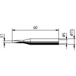 0172kd panne de fer  souder forme de burin, droite taille de la panne 3. 10 mm contenu 1 pc(s) - ersa ...
