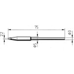 Ersa 0212fdlf panne de fer  souder forme de burin, droite taille de la panne 2. 20 mm contenu 1 pc(s) ...