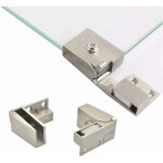 Ersandy - 1 paire de charnières de porte en verre sans cadre, armoires vitrées encastrées sur le côté, ... Ersandy - 1 paire de charnières de porte en verre sans cadre, armoires vitrées encastrées sur le côté, ...