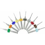 Lot de 10 micro forets en carbure de pcb diamtre 0, 3 mm  1, 2 mm tige 1 / 8' petit mini minuscule ...