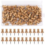 Ersandy - 100 pcs punaises en bois punaises d�coratives goupille de marquage pour carte panneau de li�ge ...