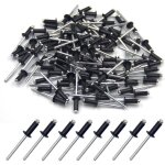 Ersandy - 100 pices de rivets aveugles en aluminium 4. 8 x 12mm, rivets  bout ouvert, rivets pop, paquet ...
