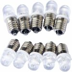 Ersandy 10pcs e10 12v spot ampoule led lampes blanc chaud