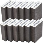Ersandy - 12pcs ponge de ponage, cales  poncer kit polissage grain 60 / 80 / 100 / 120 / 180 / 220 ...
