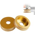 Ersandy - 1pc fraise diamante pour bord extrieur, 75mm meule diamante brase sous vide bord demi - ...