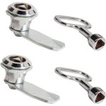 Ersandy - 2 ensembles verrou de boite aux lettres 20mm serrure meuble serrure  douille avec cl triangle ...