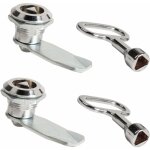 Ersandy - 2 ensembles verrou de boite aux lettres 20mm serrure meuble serrure  douille avec cl triangle ...