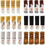 Ersandy - 24 chaussettes de chaise mignonne pattes de chat couvre - jambes de chaise protecteurs de plancher ...
