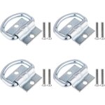 Ersandy - 4pcs anneaux d'arrimage, attache bache remorque en d avec vis pour bateaux, camions, camionnettes ...