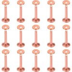 Ersandy - lot de 50 rivets et fraises en cuivre de 10  3, 3  19 mm pour ceintures, portefeuilles, colliers, ...