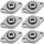 Ersandy - 6 pcs kfl08 palier de bride 8mm en alliage de zinc et acier paliers a semelle bloc roulement ...