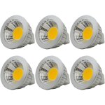Ersandy - 6 units, ampoule led mr16 / gu5. 3 cob lampe bulb, 3w / 210lm, dc 12v, blanc chaud 2700k, ...