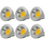 Ersandy - 6 unit�s, ampoule led mr16 / gu5. 3 cob lampe bulb, 3w / 210lm, dc 12v, blanc chaud 2700k, ...
