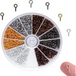 Ersandy - 600 pices vis a oeil mini oeillets  visser crochets  visser pour cration de bijoux bricolage ...