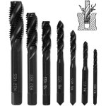 Ersandy - 7 pi�ces tarauds � filetage h�lico�dal en nitrure, hss 6542 taraud � queue conique pour machine ...