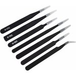 7pcs pince brucelles antistatique pincettes esd de prcision pince de precisio acier inoxydable pour ...