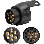 Ersandy - adaptateur remorque 7 vers 13 broches prise remorque 7 broches pour remorque de voiture, tracteur, ...