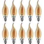 Ersandy - ampoule flamme led e14, 4w equivalent � ampoule halog�ne / incandescente 40w, blanc chaud 2700k, ...