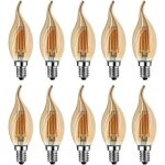Ersandy - ampoule flamme led e14, 4w equivalent � ampoule halog�ne / incandescente 40w, blanc chaud 2700k, ...