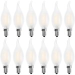Ersandy - ampoule led e14 flamme, forme de bougie, blanc chaud 2700k, 4w equivalence incandescence 40w, ...