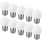 Ersandy - ampoule led e27 3w g45, ampoule led 3w , mini globe golfball e27 g45, ampoule blanc chaud, ...
