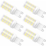 Ersandy - ampoule led g9 non dimmable, 4w Équivalent à 40w halogène lumière, blanc froid 6000k, 480lm, ... Ersandy - ampoule led g9 non dimmable, 4w Équivalent à 40w halogène lumière, blanc froid 6000k, 480lm, ...