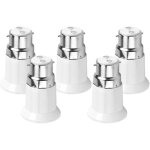 Ersandy - b22 m�le vers e27 ampoule prise femelle adaptateur convertisseur, 5 pcs lumi�re guides de pied ...