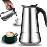 Ersandy - cafeti�re italienne 12 tasses en acier inoxydable compatible tous types de feux 12 tasses