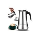 Ersandy - cafetire italienne 12 tasses en acier inoxydable compatible tous types de feux 12 tasses