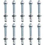 Ersandy - chevilles d'ancrage, 10 pi�ces m10 / 10mm chevilles pour charges lourdes galvanis�es, chevilles ...