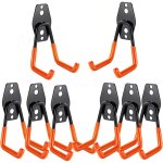 Ersandy - crochet mural garage 8pc, rangement garage, crochet mural en acier fortes pour chelle, vlos, ...