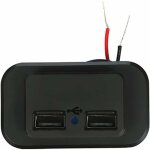 Double prise de chargeur de voiture usb 12 v 24 v 3, 1 a pour moto, camping - car, camion, vtt, bateau, ...