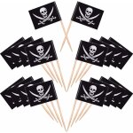 Drapeau des cure - dents pirate, 100 pcs marqueurs de fromage marqueurs de gteau etiquettes de fromage ...