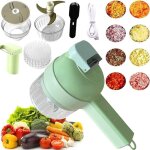 Ersandy - ensemble de coupe - l�gumes �lectrique portable 4 en 1 hachoir � ail �lectrique multifonctionnel ...