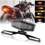 Ersandy - feu arri�re de moto � led avec support de lampe d'immatriculation, clignotants int�gr�s, feu ...