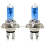 Ersandy - h4 p43t phares halog�nes 60 / 55w 5000k blanc chaud faisceau de route / feux de croisement ...