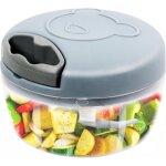 Ersandy - hachoir � oignons 500 ml - en acier inoxydable - 3 lames - hachoir multifonction manuel