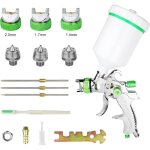 Ersandy - hvlp professionnel pistolet � peinture 600cc avec 3 buses 1, 4mm 1, 7mm 2, 0mm, pistolet pulv�risate ...
