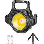 Ersandy - mini lampe de poche, 7 modes de lumi�re, rechargeable par usb, lampe de travail portable, support ...
