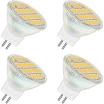 Ersandy - mr11 gu4 12v led 4w blanc chaud 3000k, 350lm, 120 35mm mr11 35w halogne quivalent, ac dc ...