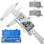 Ersandy - pied  coulisse numrique, professionnel caliper 150m, prcision digital outil micromtre vernier ...
