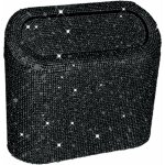 Poubelle incrustée de diamants montée sur voiture, seau de rangement pour voiture, sac de rangement pour ... Poubelle incrustée de diamants montée sur voiture, seau de rangement pour voiture, sac de rangement pour ...