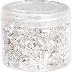 Ersandy - punaises t�te en plastique transparentes pointe en acier, lot de 200