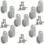 Ersandy - rail suspension meuble ovale ova 10 pices - support de tube d'armoire penderie pour barre ...